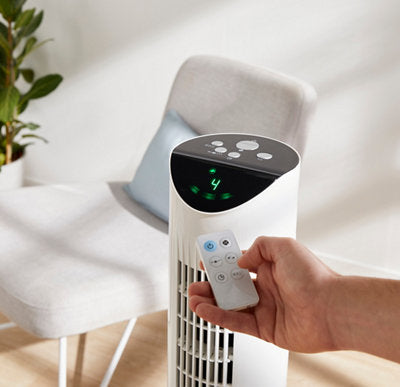 Rafraîchisseur D'air Oscillant Avec Timer 9h - Blanc