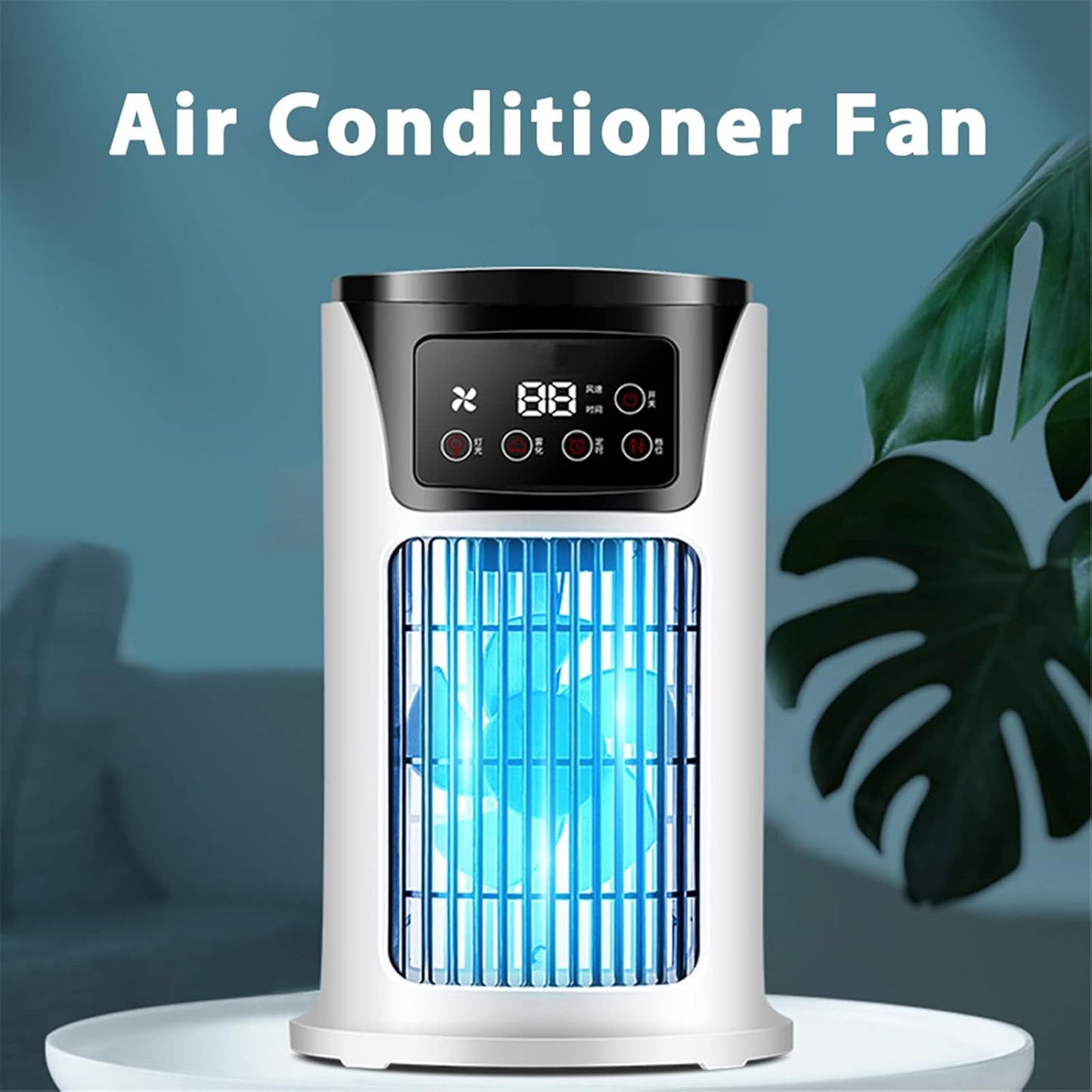 GENERIC Ventilateur De Refroidissement Portable Par évaporation, Ventilateur De Bureau USB Avec Vitesses Réglables Et Fonction Brume D'eau, Refroidisseur Personnel Sans Pales Pour Bureau, Chambre, Salle De