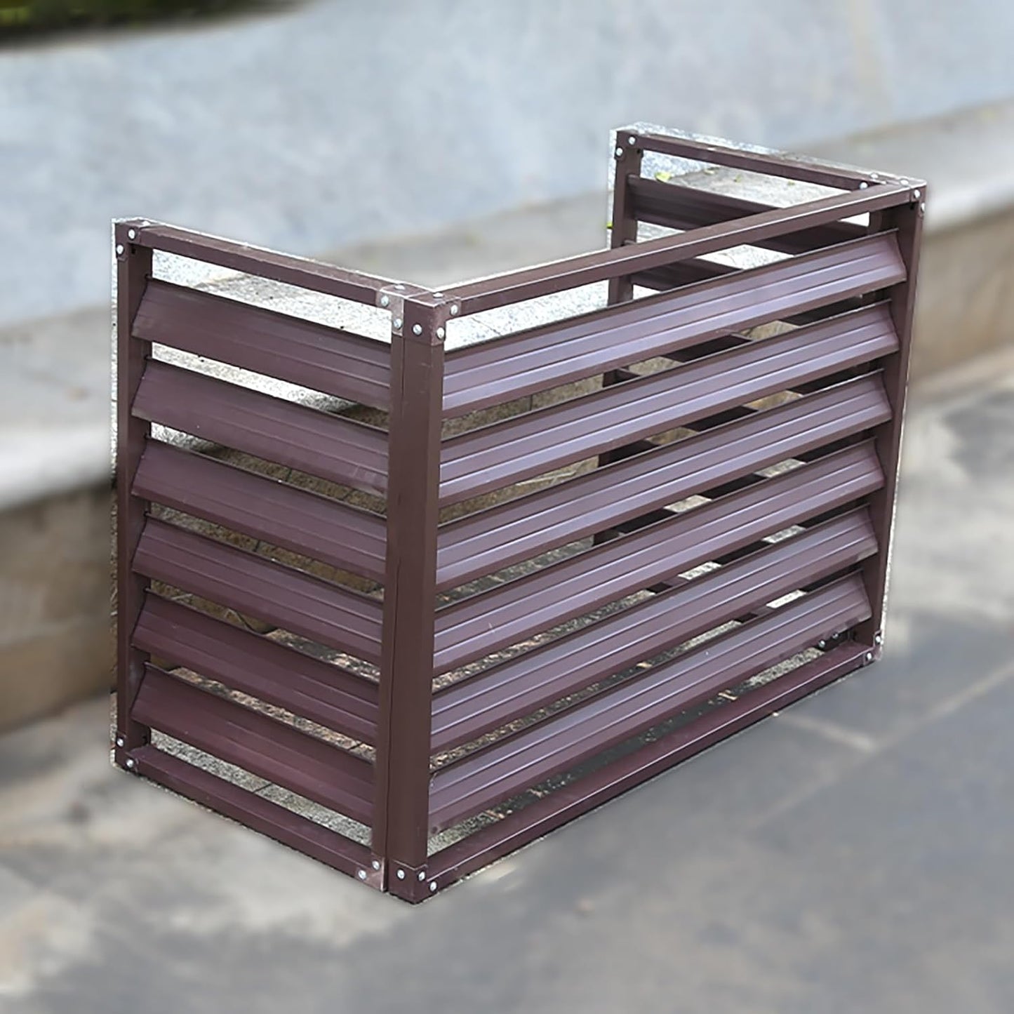 GENERIC Housse De Protection Pour Climatiseur Extérieur Toutes Saisons – Protection En Aluminium Pour Unités De Climatisation, Panneaux De Clôture Autoportants Et Boîtier De Poubelle