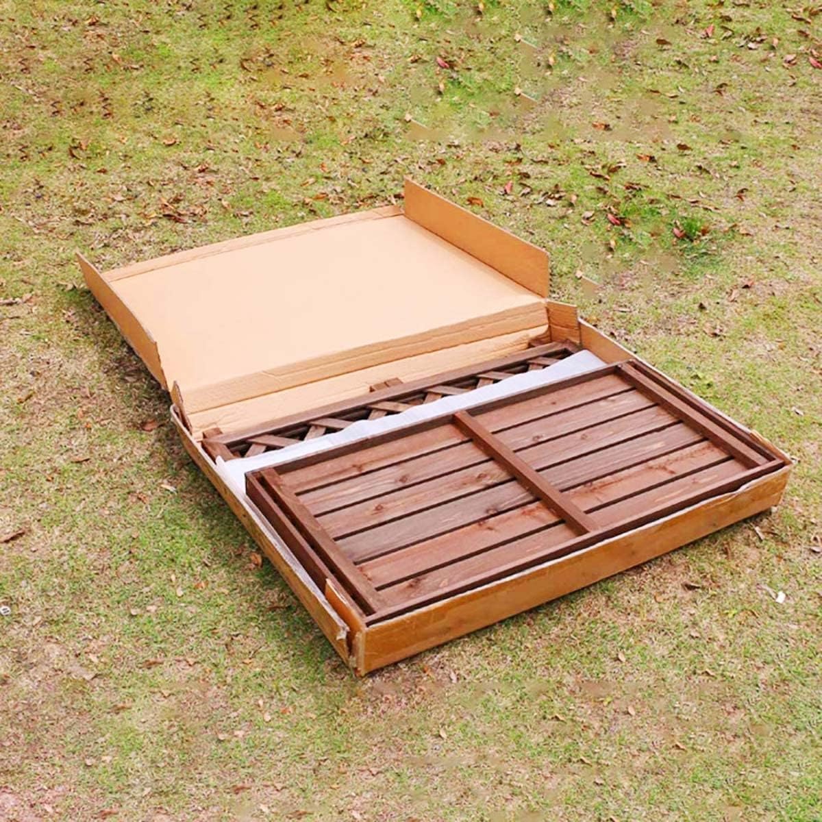 GENERIC Housse En Bois Pour Climatiseur Et Pompe à Chaleur – Grille En Bois Massif Pour Unités AC, Améliore L'esthétique De La Maison, Résistant Aux Intempéries