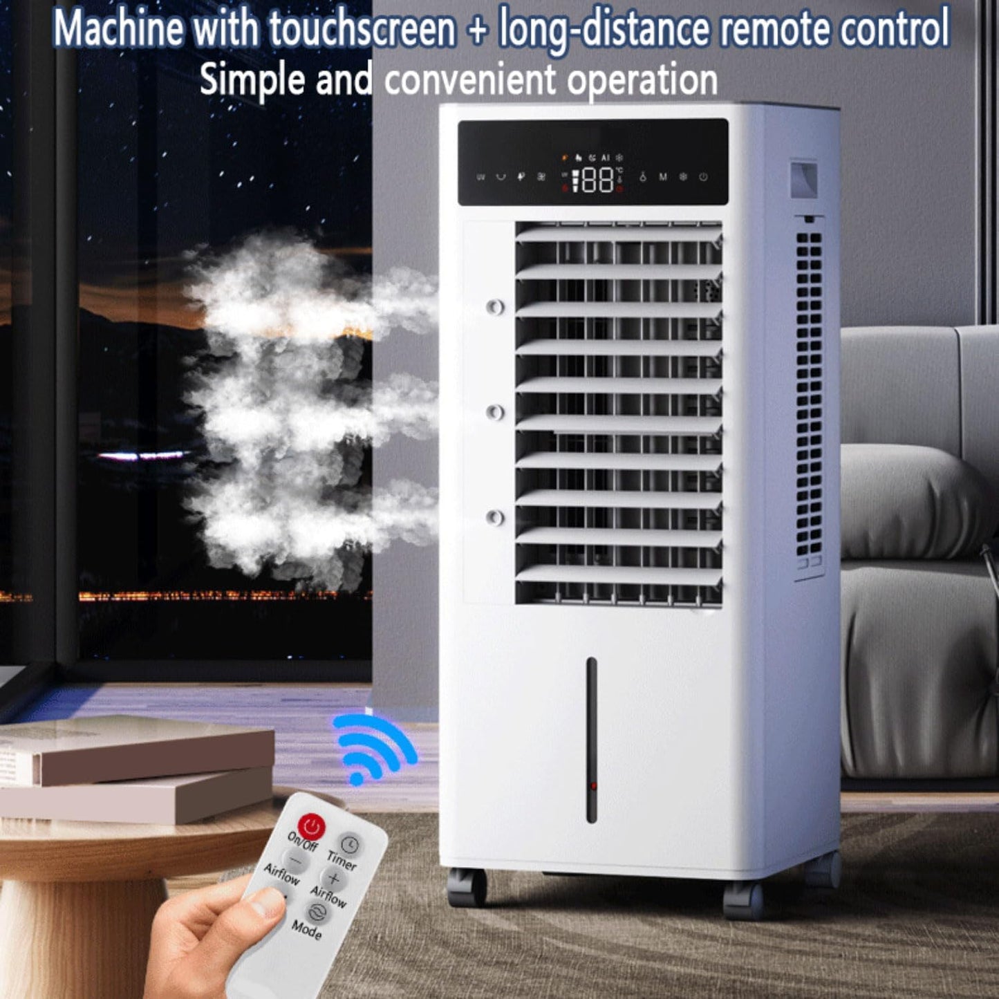GENERIC Sans Fenêtre, Climatisation Portable Avec Télécommande, Climatiseur, Tubeless, Silencieux, Refroidisseur à évaporation Oscillant, Ventilateur De Réfrigérateur Pour Chambre à Coucher, Intérieur Et Exté