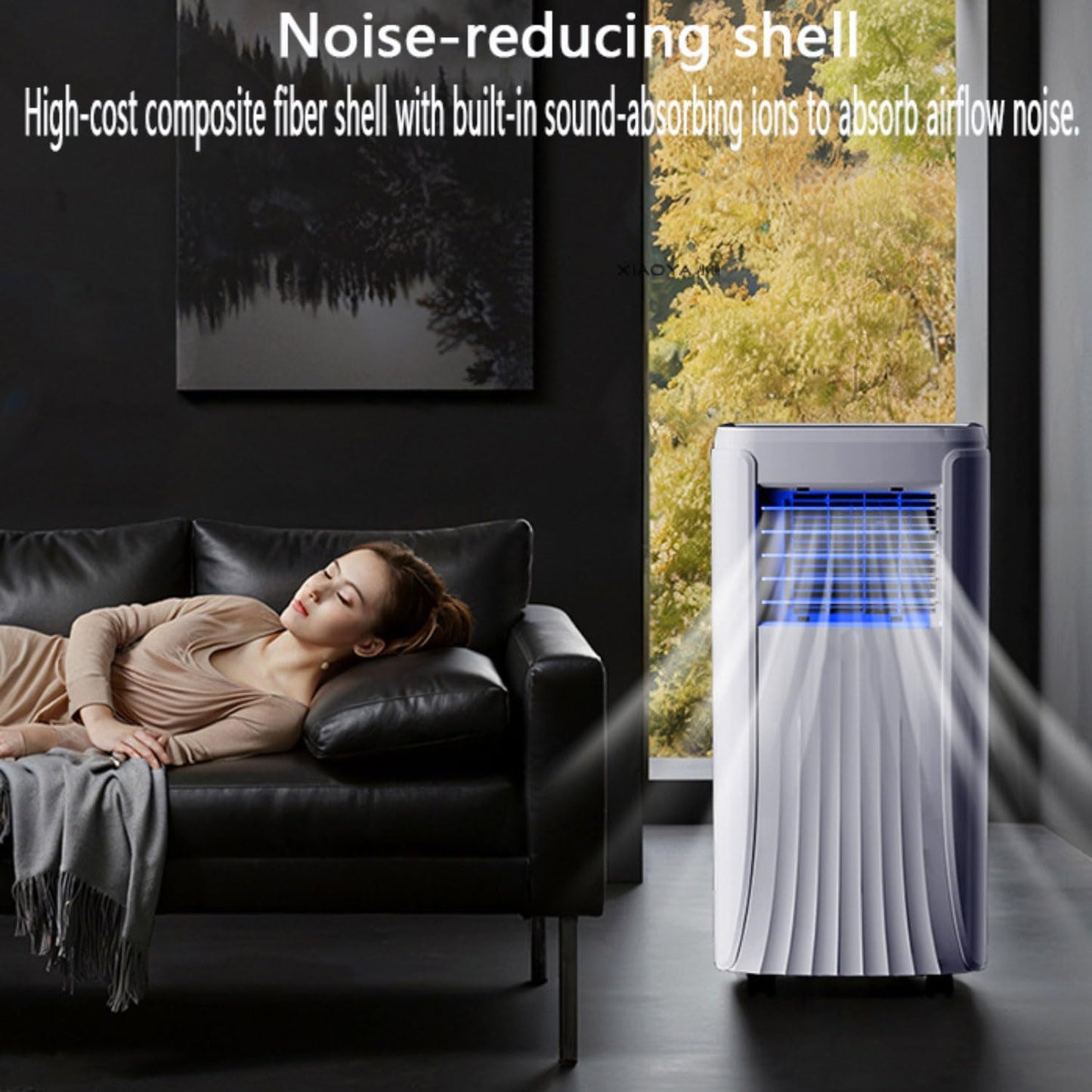 GENERIC Refroidisseur Par évaporation Portable Avec Télécommande, Réservoir De 1 L, Minuterie 24h, Ventilateur De Refroidissement Sans Fenêtre Pour La Maison, La Chambre, Le Garage