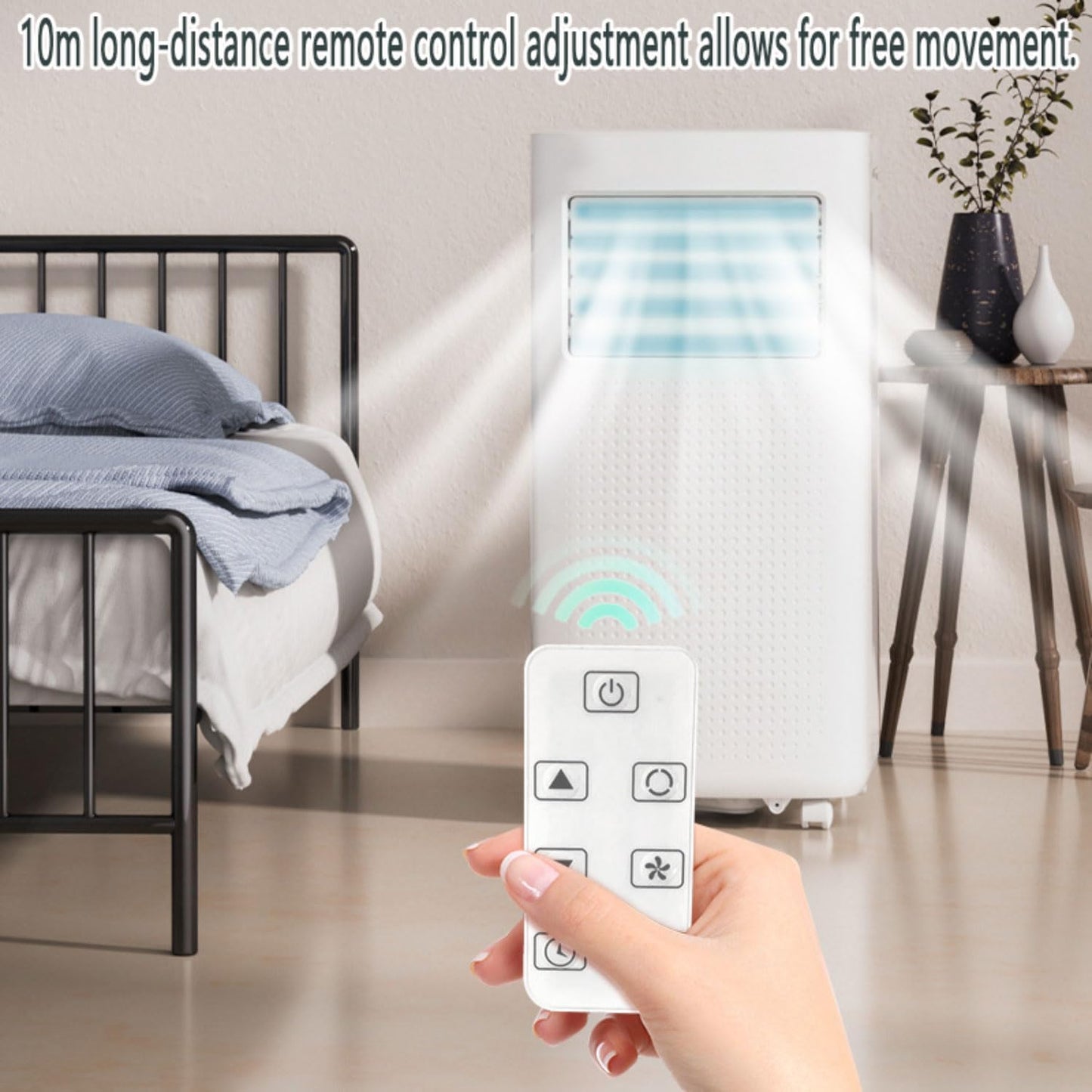 Climatiseur Portable Smart AC Unit Déshumidificateur De Refroidissement Rapide Mode De Sommeil Silencieux 24H Minuterie Kit De Fenêtre Inclus Pour La Chambre à Coucher