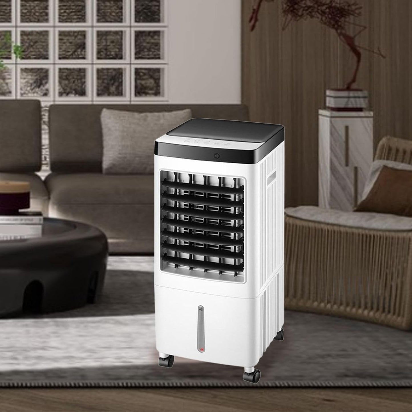 GENERIC Refroidisseur D'air Portable Avec Humidificateur, Ventilateur D'évaporation Silencieux De 3 Vitesses, Minuterie De Télécommande, Unité De Refroidissement De Bureau Compacte Pour L'utilisation à Domici