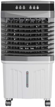 GENERIC Refroidisseur D'air évaporatif, Refroidisseur De Marais Portable Avec Oscillation à 120 °, Packs De Glace Et Télécommande, Whisper Quiet 3 Vitesses Pour Bureau De Garage De Chambre à Coucher, Ventilat