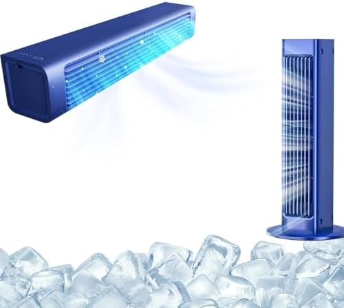GENERIC Qinux Breezamax 2025 Refroidisseur D'air, Ventilateur Sans Lame Mural Ultra Silencieux Avec Batterie Rechargeable, Refroidissement De Bureau Efficace Sur L'énergie Portable Pour Chambre à Coucher, Bur