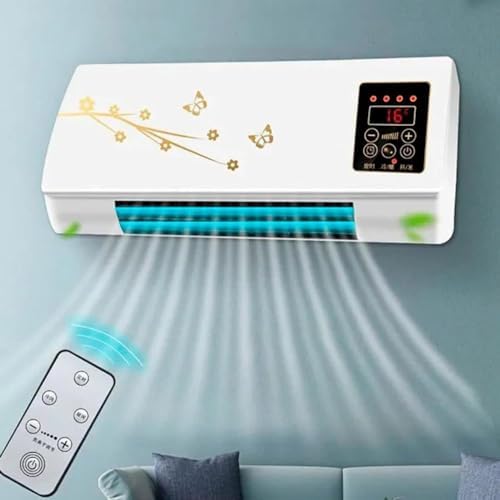  Climatisation Portable 2-en-1, Montage Mural Avec Télécommande Pour La Maison, Bureau, Chambre à Coucher