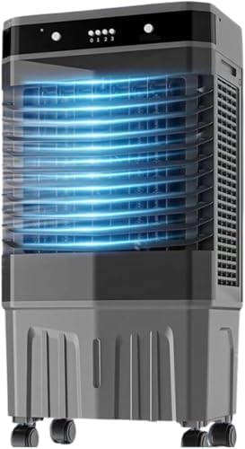 GENERIC Refroidisseur D'air évaporatif Portable, Ventilateur De Refroidissement Commercial De 60cm Avec Réservoir D'eau, 3 Vitesses, Minuterie 12H, Fonctionnement Silencieux Pour Le Garage, Utilisation Indust