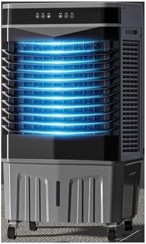 GENERIC Refroidisseur De Marais évaporatif Portable, Ventilateur De Climatiseur 3 En 1 Avec Oscillation à 120 °, Packs De Glace Et Minuterie, Grand Réservoir Pour Le Refroidissement De Garage De Patio Extérie