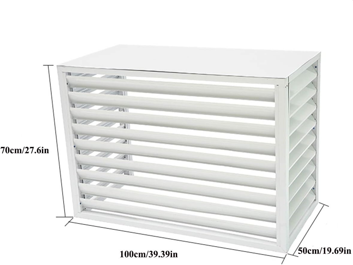 GENERIC Couvercle De Climatiseur Extérieur En Aluminium Pour Unité De Climatisation, Couvercle De Lame De Protection Pour Pompe à Chaleur Pour Unités Extérieures
