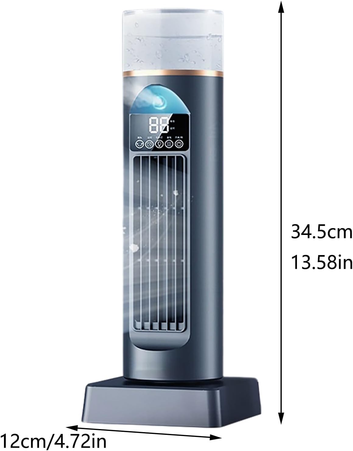 GENERIC Ventilateur De Climatisation – Ventilateurs De Refroidissement Qui Soufflent De L'air Froid | Gadgets Cool Sans Pales – Humidificateur à évaporation Silencieux Avec Minuterie Et Télécommande Pour