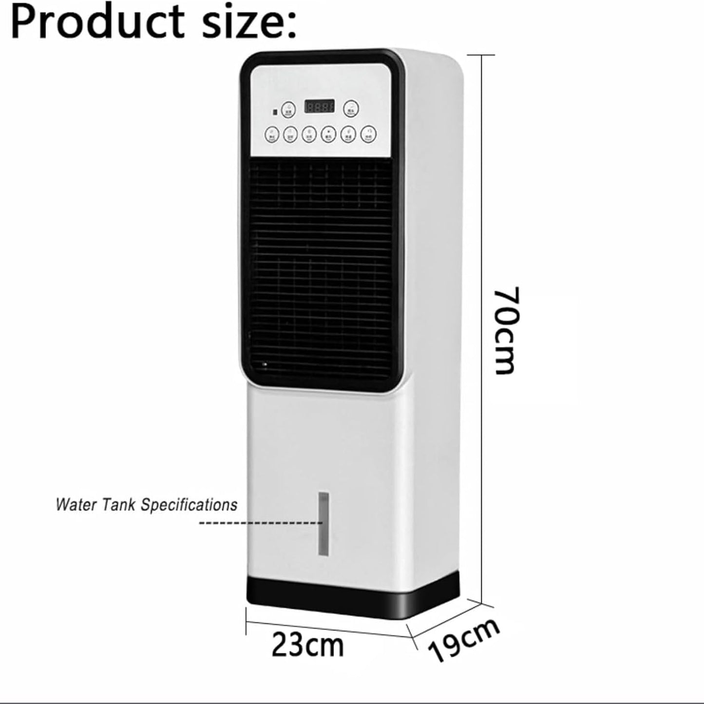 GENERIC Refroidisseur D'air Portable, Ventilateur De Refroidissement évaporatif 3-en-1 Avec Réservoir 1.2L, 4 Modes, Télécommande, Mode De Sommeil Silencieux Pour Le Bureau à Domicile De Chambre à Coucher, Pa