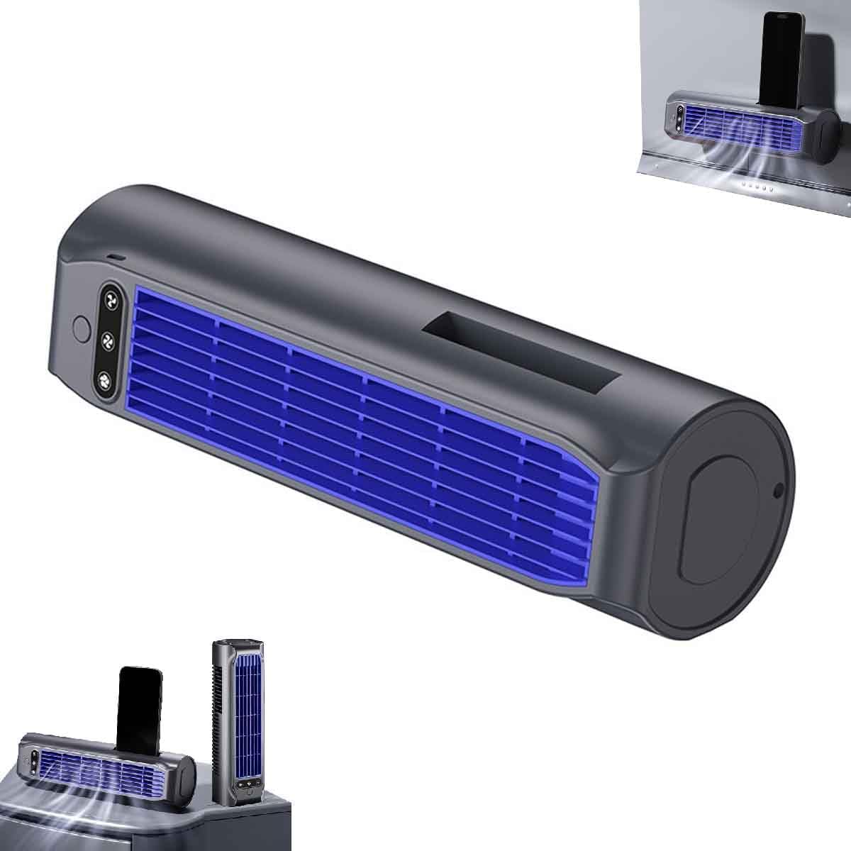  Cooling Aces Portable Air Conditioner Fan,Bladeless Cooling Fan,Summer Fast Coolings Personal Air Cooler With 3 Adjustable Speeds,LED Display,USB Charging Tower Fans For Bedroom,Office,Home，white