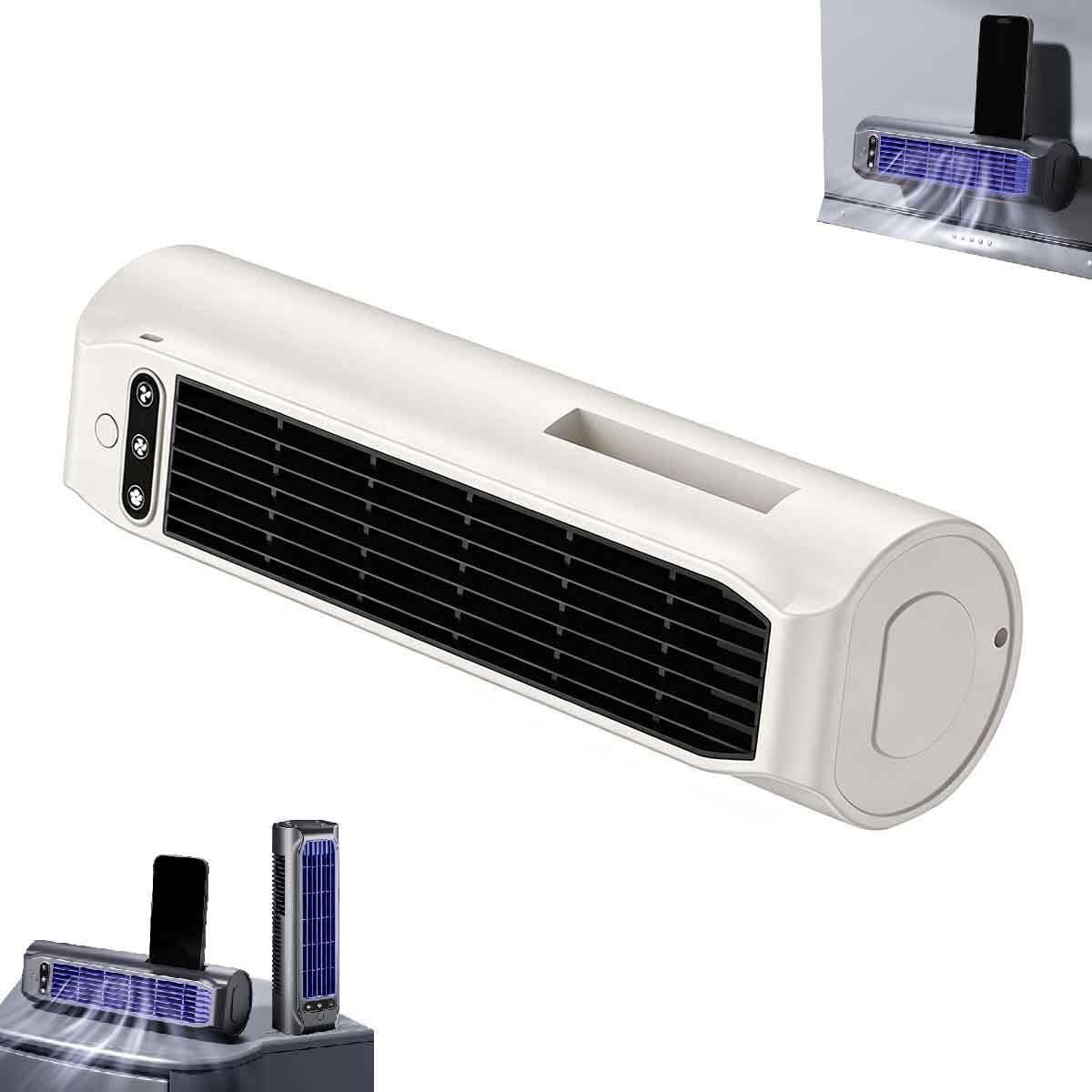  Cooling Aces Portable Air Conditioner Fan,Bladeless Cooling Fan,Summer Fast Coolings Personal Air Cooler With 3 Adjustable Speeds,LED Display,USB Charging Tower Fans For Bedroom,Office,Home，white