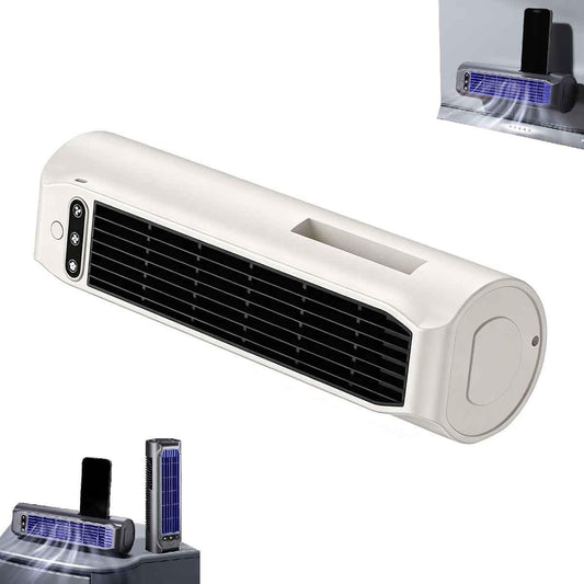  Cooling Aces Portable Air Conditioner Fan,Bladeless Cooling Fan,Summer Fast Coolings Personal Air Cooler With 3 Adjustable Speeds,LED Display,USB Charging Tower Fans For Bedroom,Office,Home，white