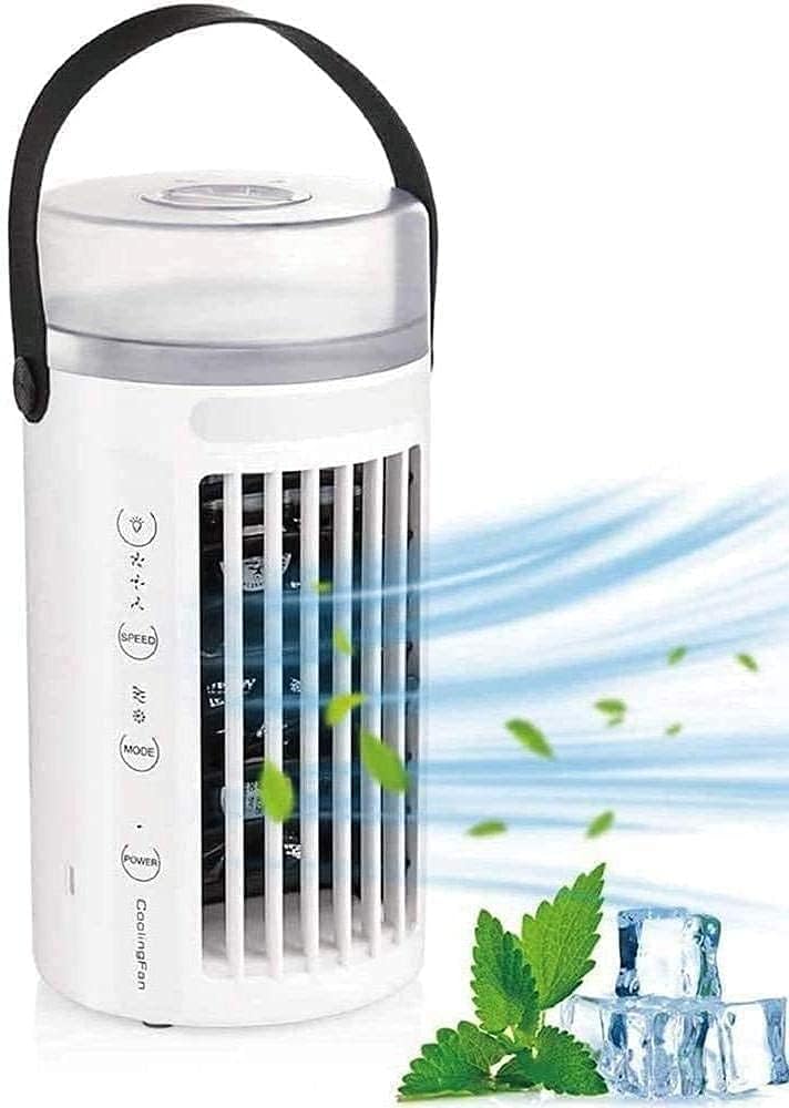 GENERIC Refroidisseur D'air Par évaporation Portable, Mini Climatiseur Personnel, Humidificateur Avec USB, Ventilateur De Refroidissement De Bureau à 3 Vitesses Pour La Maison Et Le Bureau