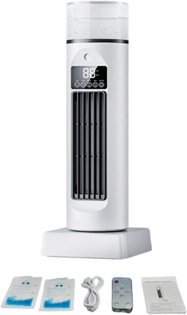 GENERIC Ventilateur De Climatisation – Ventilateurs De Refroidissement Qui Soufflent De L'air Froid | Gadgets Cool Sans Pales – Humidificateur à évaporation Silencieux Avec Minuterie Et Télécommande Pour