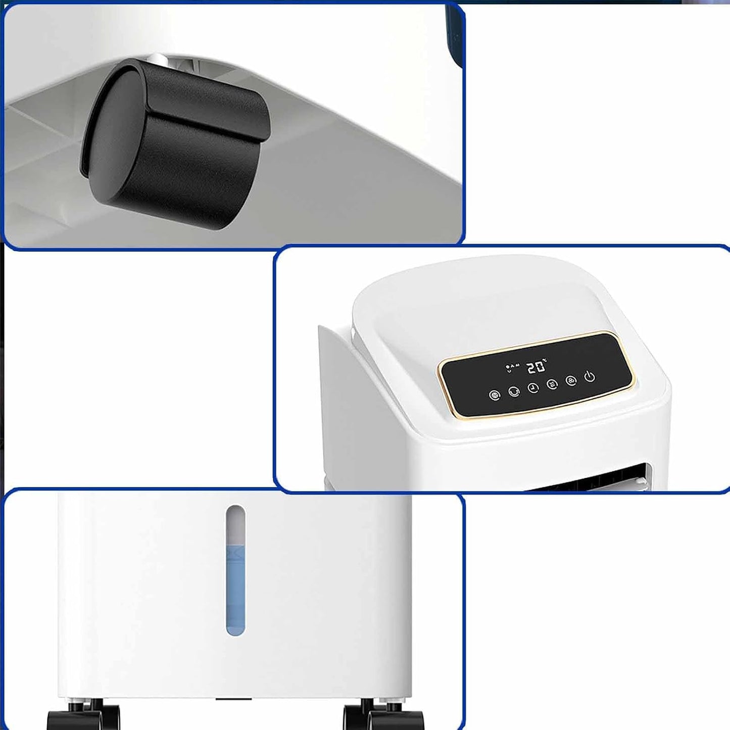 GENERIC Refroidisseur D'air Portable Avec Réservoir De 6,5 L, 4 Roues, Ventilateur à 3 Vitesses, Minuterie 24 H, Télécommande, Pour Bureau/dortoir/chambre