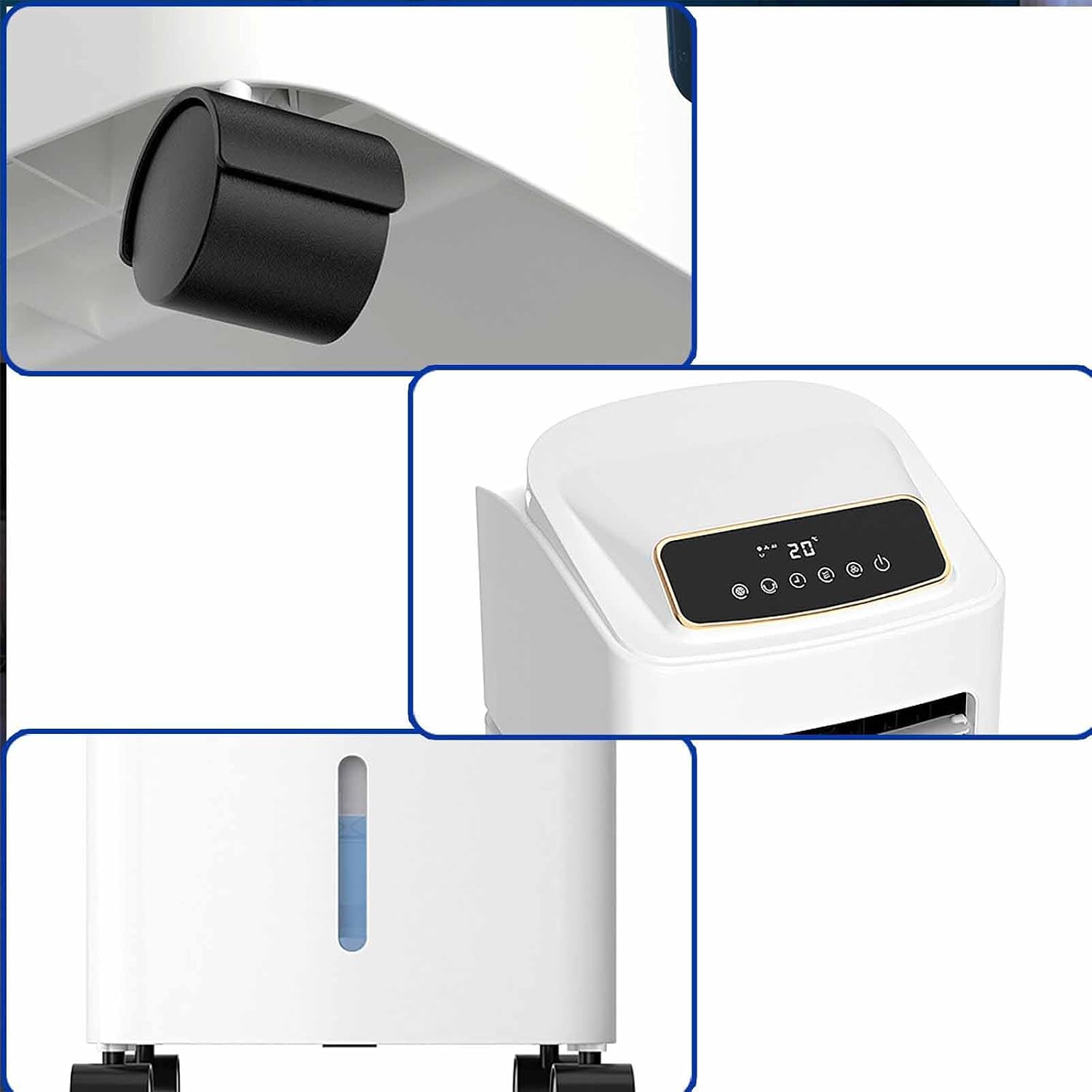 GENERIC Refroidisseur D'air Portable Avec Réservoir De 6,5 L, 4 Roues, Ventilateur à 3 Vitesses, Minuterie 24 H, Télécommande, Pour Bureau/dortoir/chambre