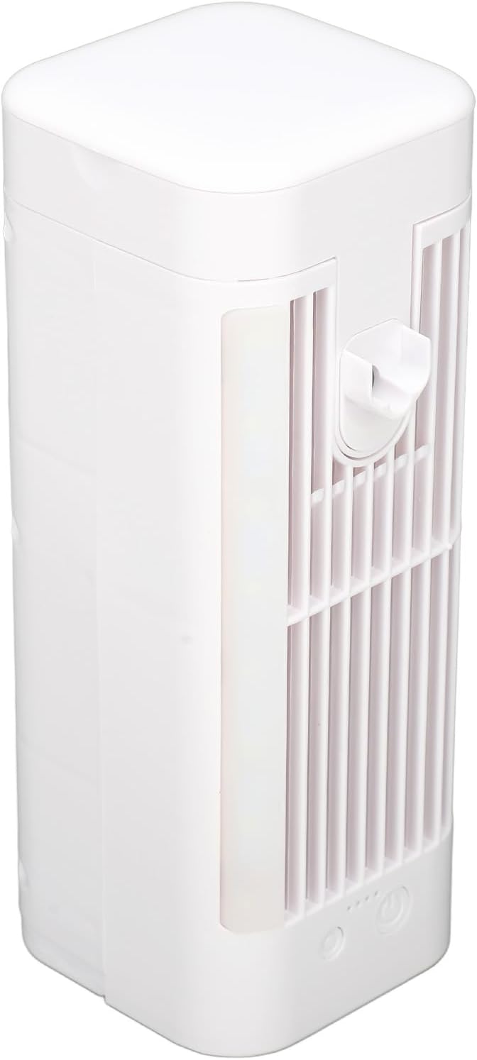  Annadue Ventilateur De Refroidissement D'air Par évaporation Personnel USB, Petit Climatiseur Portable Avec Veilleuse à 3 Vitesses, Réservoir D'eau De 120 Ml, Batterie De 3 600 MAh, Refroidisseur