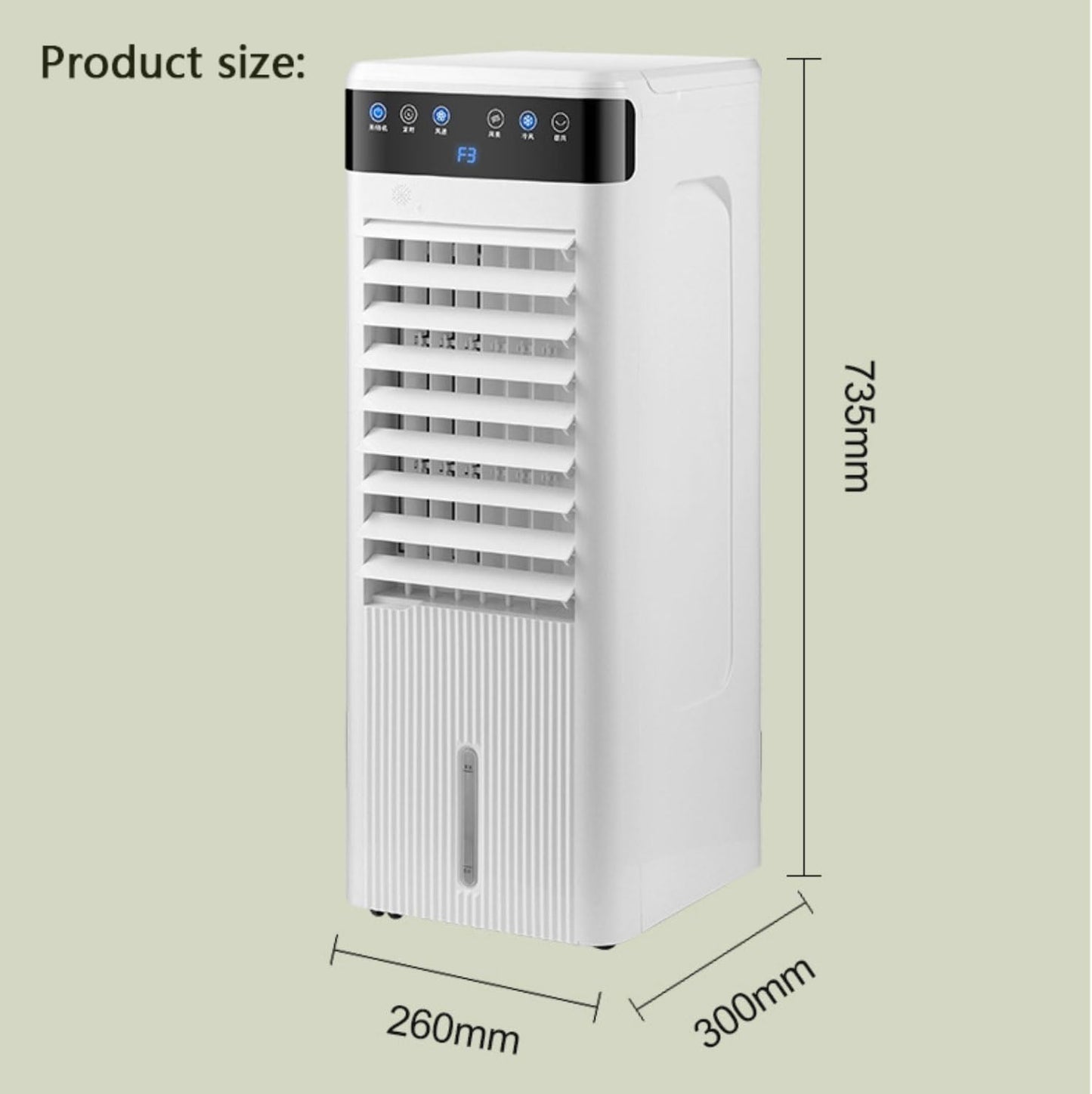 GENERIC Réservoir De Refroidissement à évaporation Portable 5L, Télécommande Et Minuterie, Pivotant à 120°, Calme Pour Le Bureau De La Chambre, Refroidissement Efficace En été