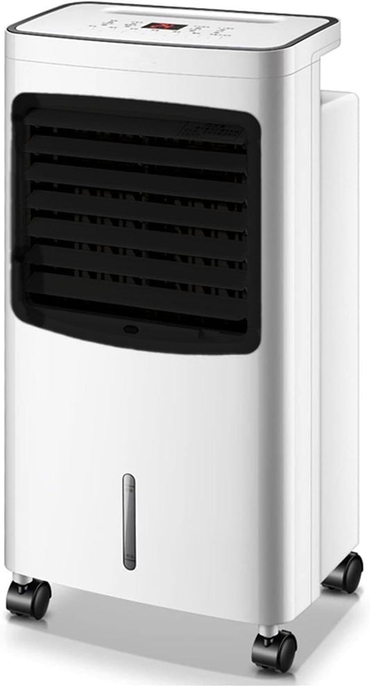 GENERIC Refroidisseur D'air évaporatif Portable Avec Ventilateur De Chauffage à Distance, 75W Et Chauffage 2000W Pour Le Bureau à Domicile, Réservoir D'eau 8L, Fonctionnement Silencieux, Idéal Pour Un Contrôl