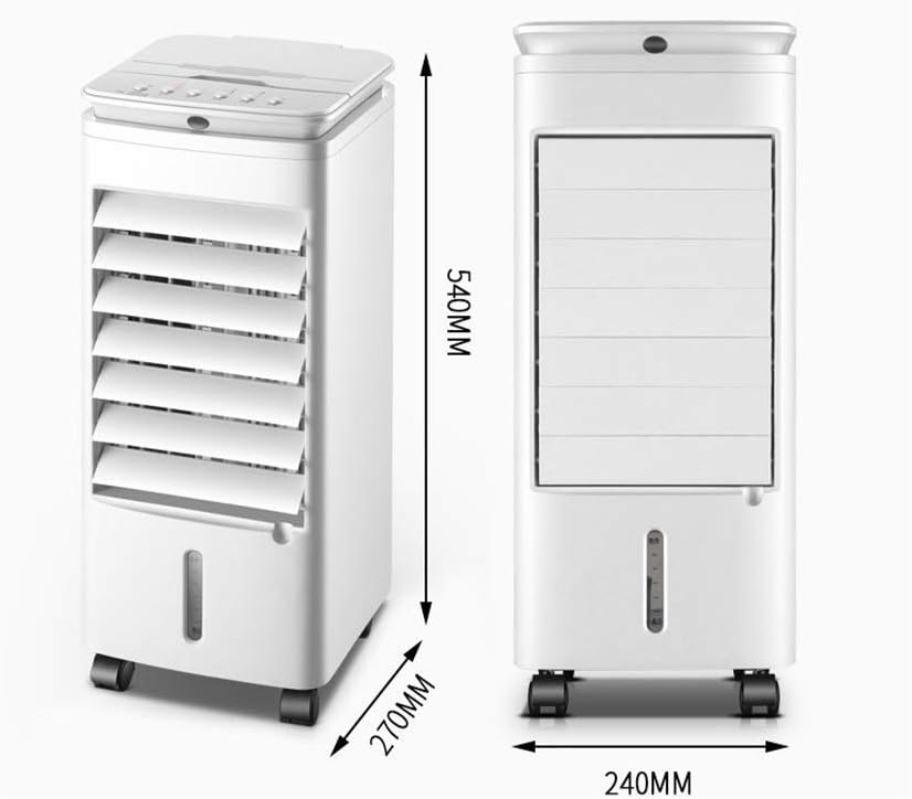 GENERIC Refroidisseur évaporatif Portable Avec Ventilateur à Distance à 3 Vitesses Pour L'air Sec, Unité De Refroidissement De Bureau à Domicile Compacte Avec Coussin En Nid D'abeille, Fonctionnement Silencie
