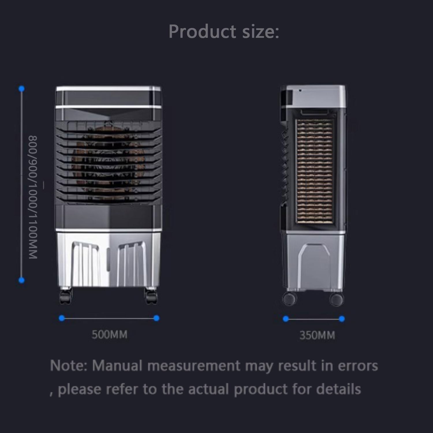 GENERIC Refroidisseur D'air Portable économiseur D'énergie, 3 Vitesses, 12H Minuterie, 120 Oscillation, Refroidisseur à Faible évaporation De Bruit Pour Le Bureau De Chambre Salon Chambre à Domicile Refroidis