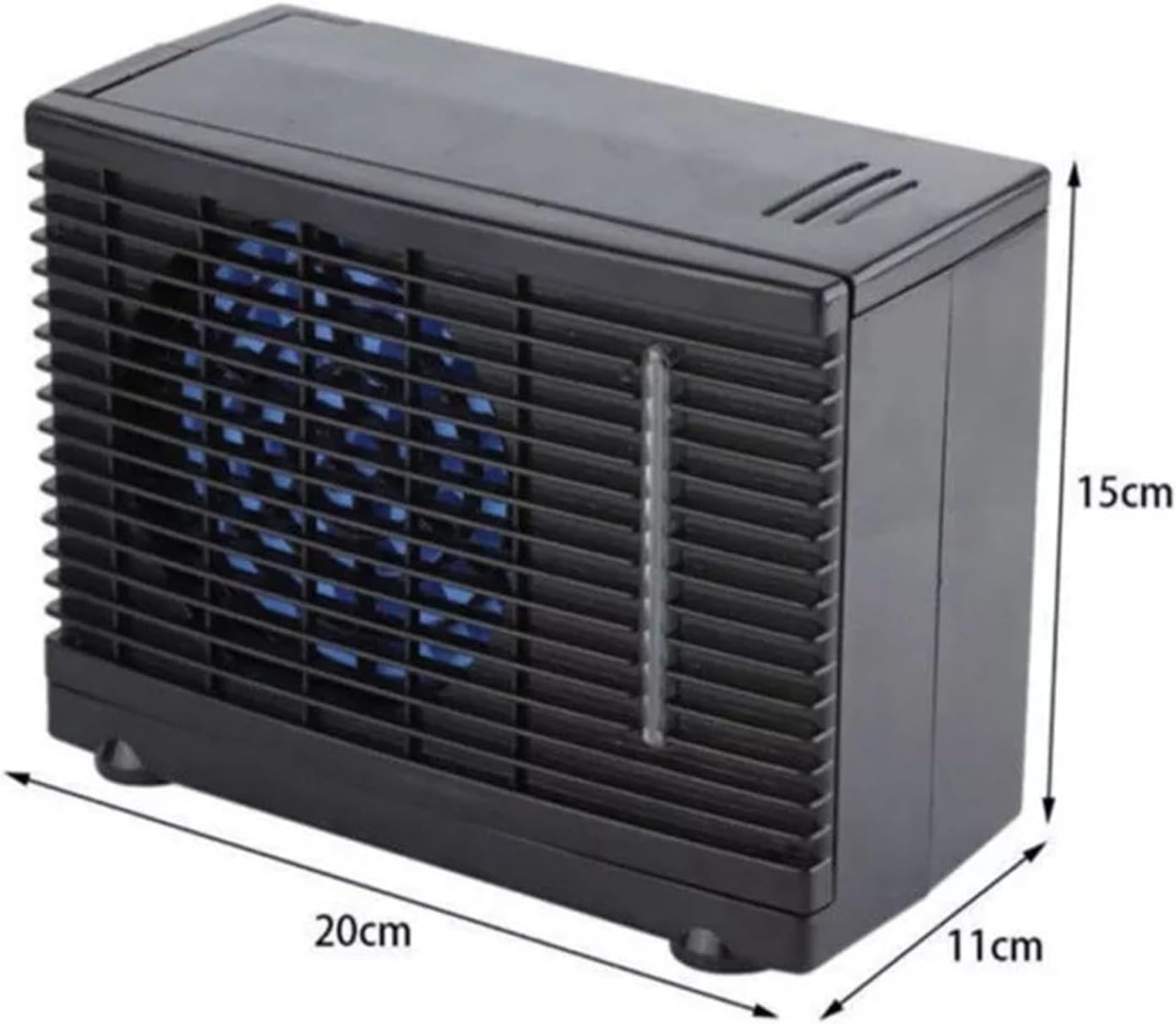  Ventilateur De Refroidissement Portable Pour Voiture, Refroidissement Par évaporation Réglable Pour Cabine De Véhicule, Ventilateur De Bureau à Faible Bruit Avec 3 à 5 Heures D'autonomie, Noir