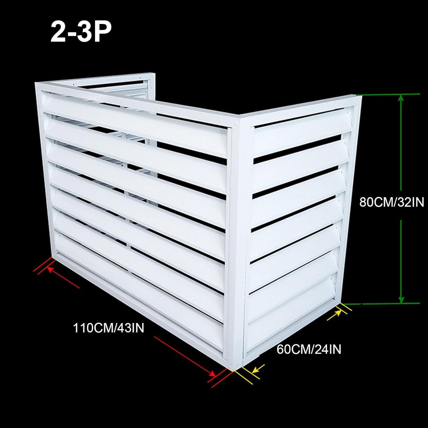 GENERIC Housse De Climatiseur En Aluminium Avec Protection Antivol Et Réduction Du Bruit Pour Unités Extérieures, Housse De Pompe à Chaleur AC, Résistante Aux Intempéries Et Robuste, Blanc