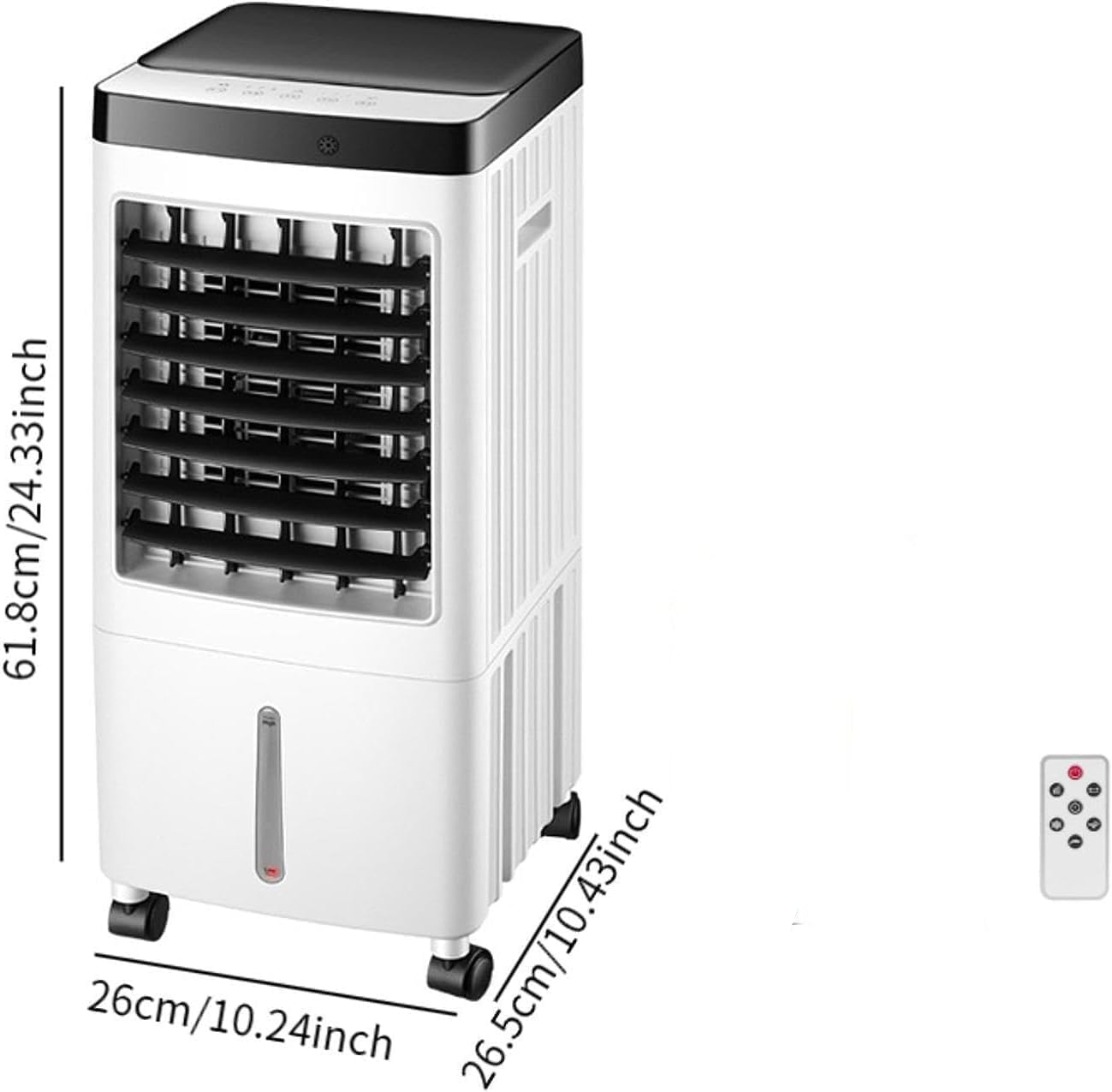 GENERIC Refroidisseur D'air Portable Avec Humidificateur, Ventilateur D'évaporation Silencieux De 3 Vitesses, Minuterie De Télécommande, Unité De Refroidissement De Bureau Compacte Pour L'utilisation à Domici