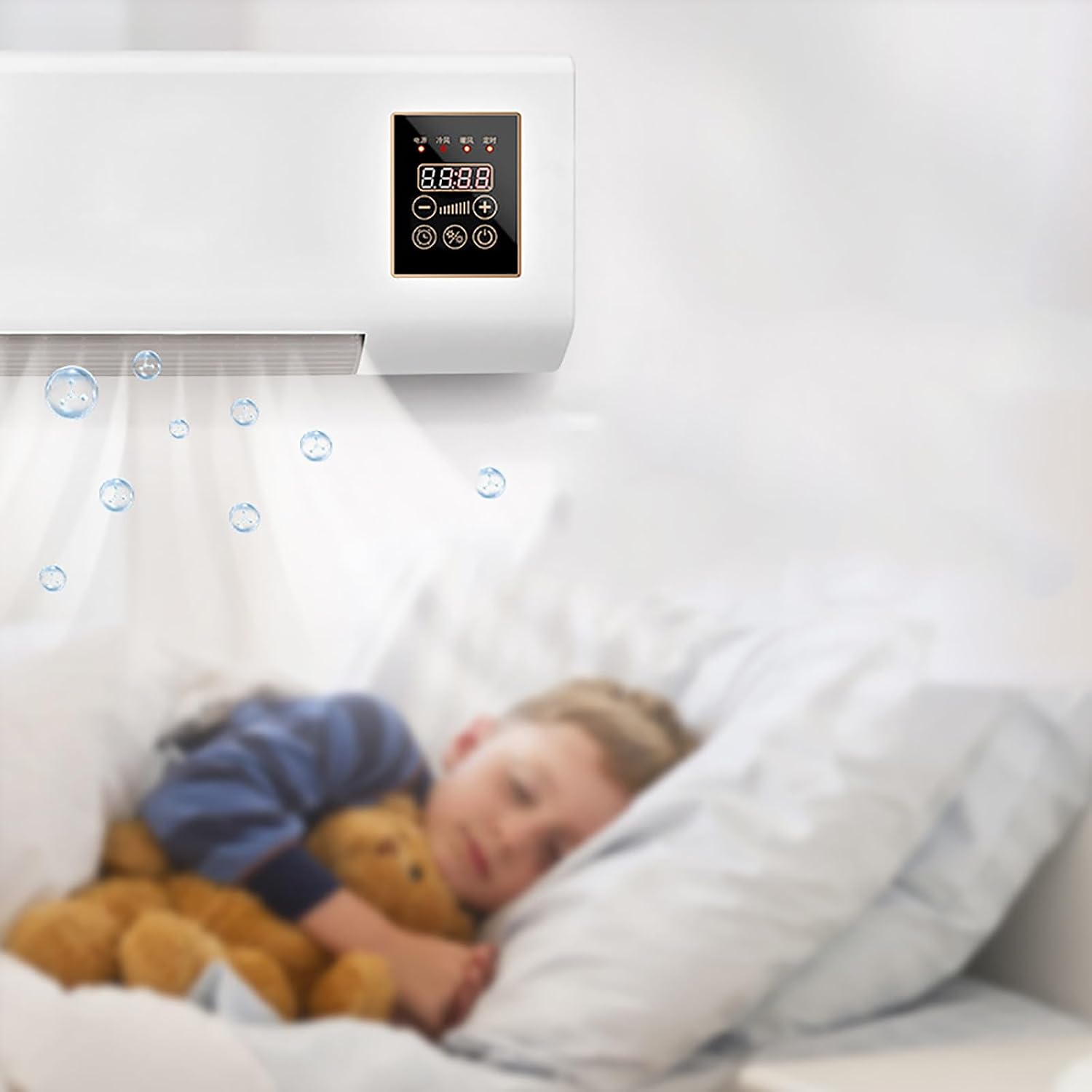  Climatiseur Portable 2000 Avec Avec à Dissentil - Unité Murale De Refroidissement Et De Chauffage Pour La Maison, Le Bureau Et La Chambre Fonction, De Minuterie Intelligente