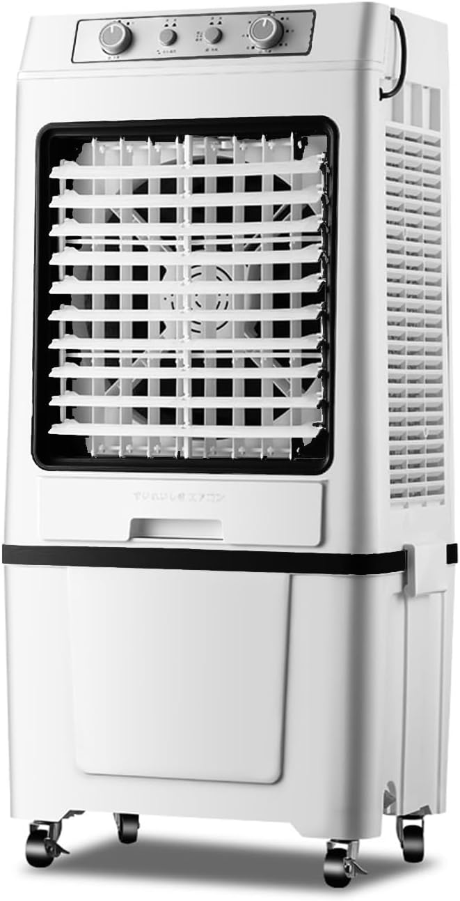  Refroidisseur D'air Portable Par évaporation Avec Oscillation Automatique, Ventilateur Humidificateur 3 En 1 Pour Intérieur, Extérieur, Patio, Garage