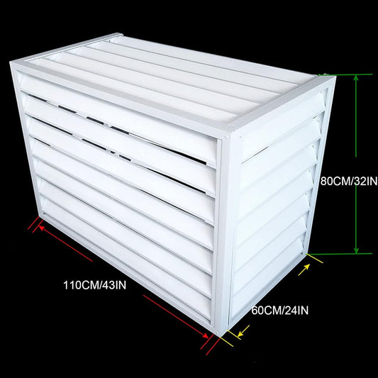 GENERIC Housse De Climatiseur En Aluminium De Qualité Supérieure - Résistante à L'eau Et Au Vent - Protection Contre La Grêle Et Les Intempéries - Utilisation En Intérieur/extérieur