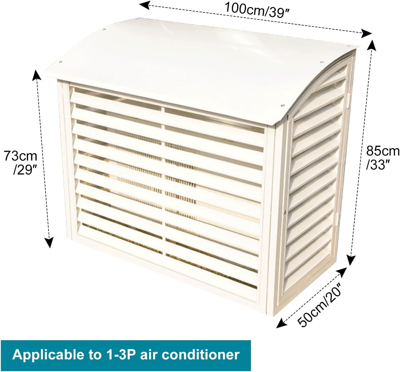  Housse De Protection Pour Climatiseur Mini-Split De Qualité Supérieure, En Aluminium, Avec écran De Protection Supérieur Pour Une Durabilité Et Une Résistance Accrues Aux