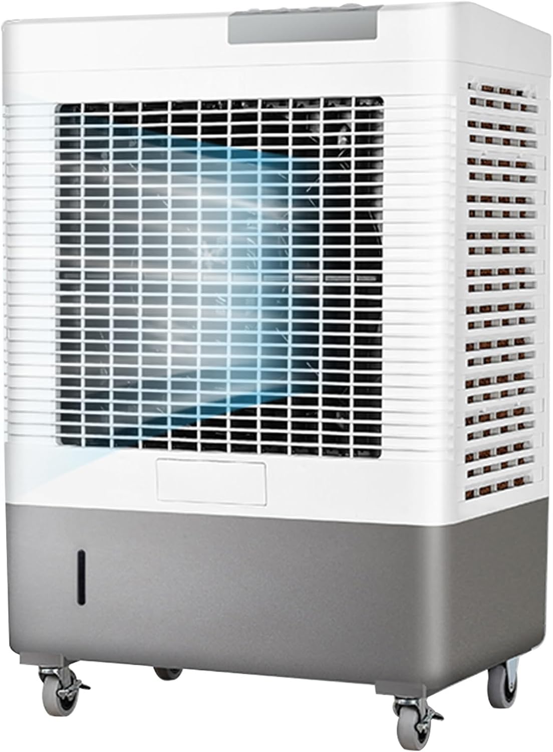  Climatiseur Swamp Cooler, Refroidisseur D'air Par évaporation Avec 4 Compartiments à Glace, Oscillation à 120°, Ventilateur Portable à 3 Vitesses Pour Chambre à Coucher, Bureau