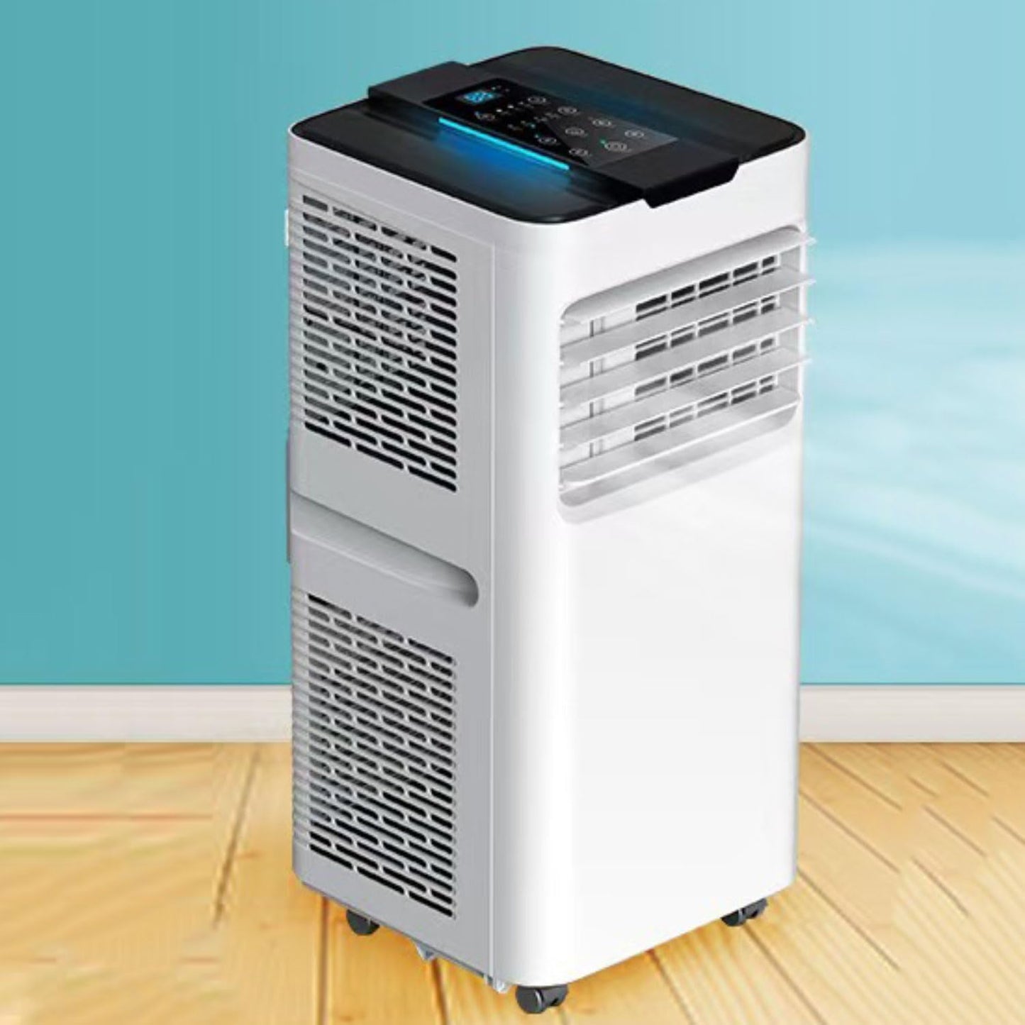  Climatiseur Portable Refroidit 350 Sq.Ft, Unité De Climatisation Silencieuse Avec Ventilateur, Déshumidificateur, Affichage LED, Télécommande, Minuterie 24H, Kit De Fenêtre Pour Chambre à Coucher, Bur