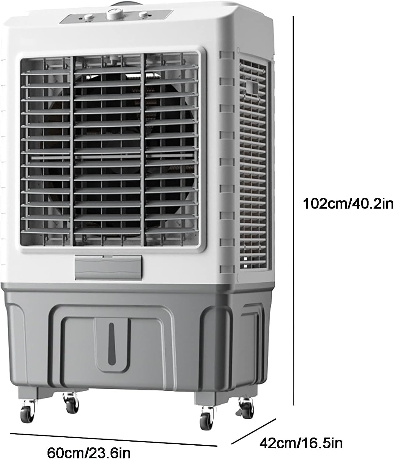 GENERIC Ventilateur De Refroidissement Par évaporation, Humidificateur Industriel, Climatiseur, Grand Réservoir D'eau De 55 L, Moteur Puissant Pour Un Refroidissement Efficace