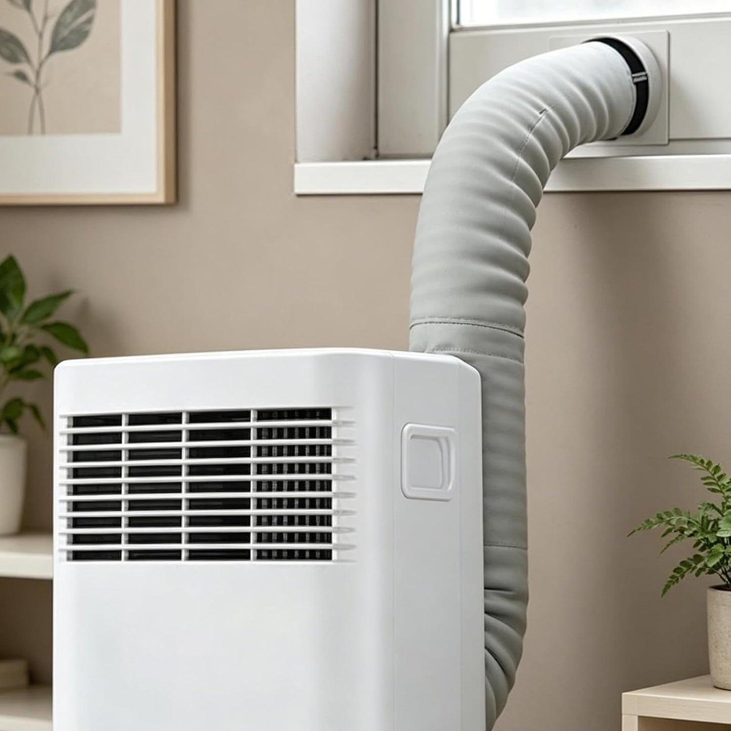  Manchon D'isolation Portable Pour Tuyau De Climatisation 150 X 53 Cm | Housse Isolante Pour Tuyau D évacuation D Air De Climatiseur Portable Avec 3 Sangles à Boucle Réglables,tuyaux De 5.1 à 5,9in