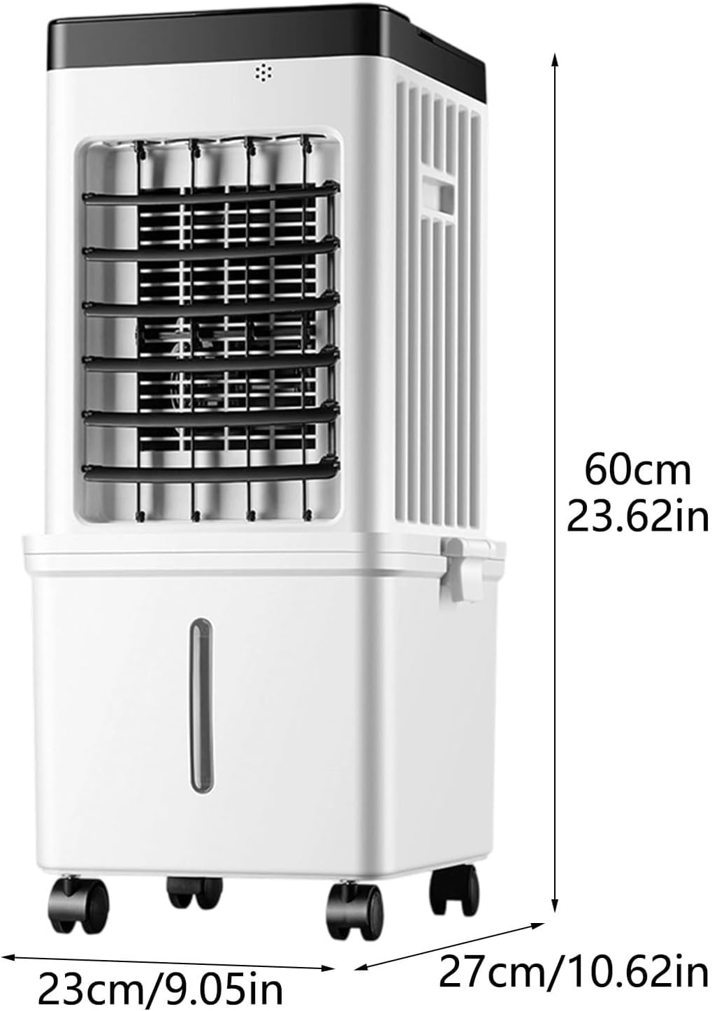  Climatiseur Mobile Sans Évacuation 15L, 3-en-1 Rafraîchisseur D'Air Évaporatif Silencieux Avec Télécommande, Ventilateur Brumisateur & Humidificateur, 3 Modes, Oscillation 120°, Pour Maison Bureau
