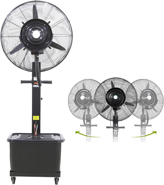 GENERIC Grand Refroidisseur D'air Par évaporation Avec Réservoir De 42 L, Ventilateur De Brume Réglable à 3 Vitesses Pour Terrasse, Jardin Et Atelier, Refroidissement Puissant