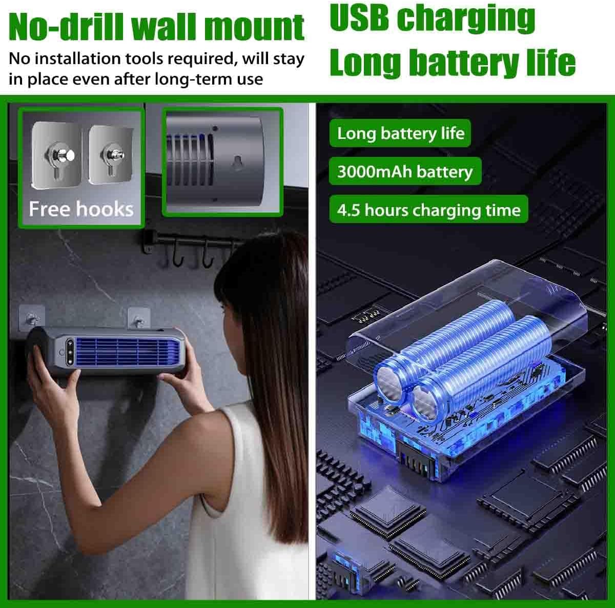  Cooling Aces Portable Air Conditioner Fan,Bladeless Cooling Fan,Summer Fast Coolings Personal Air Cooler With 3 Adjustable Speeds,LED Display,USB Charging Tower Fans For Bedroom,Office,Home，white