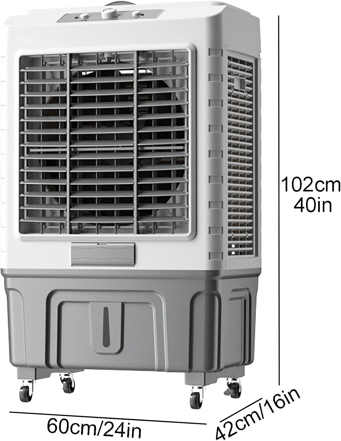 GENERIC Ventilateur De Refroidisseur D'évaporation Portable 120 Oscillant 3 Vitesses Swamp Climatiseur Avec Cristaux De Glace Moteur Puissant Refroidissement Efficace Pour Le Bureau à Domicile