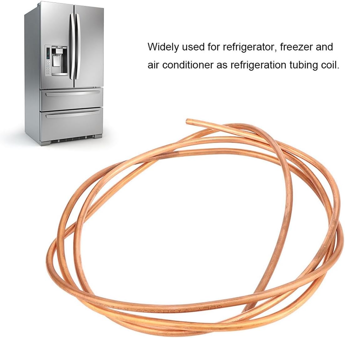 Tube En Cuivre Pour Climatiseur Et Réfrigérateur, Diamètre Extérieur 6 Mm, épaisseur De Paroi 0,5 Mm, Longueur 2 Mètres, Pour Applications De Refroidissement.