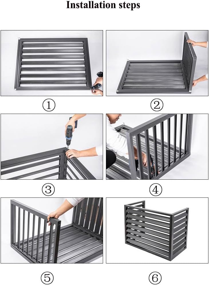 GENERIC Couvercle De Climatiseur Extérieur En Aluminium Pour Unité De Climatisation, Couvercle De Lame De Protection Pour Pompe à Chaleur Pour Unités Extérieures