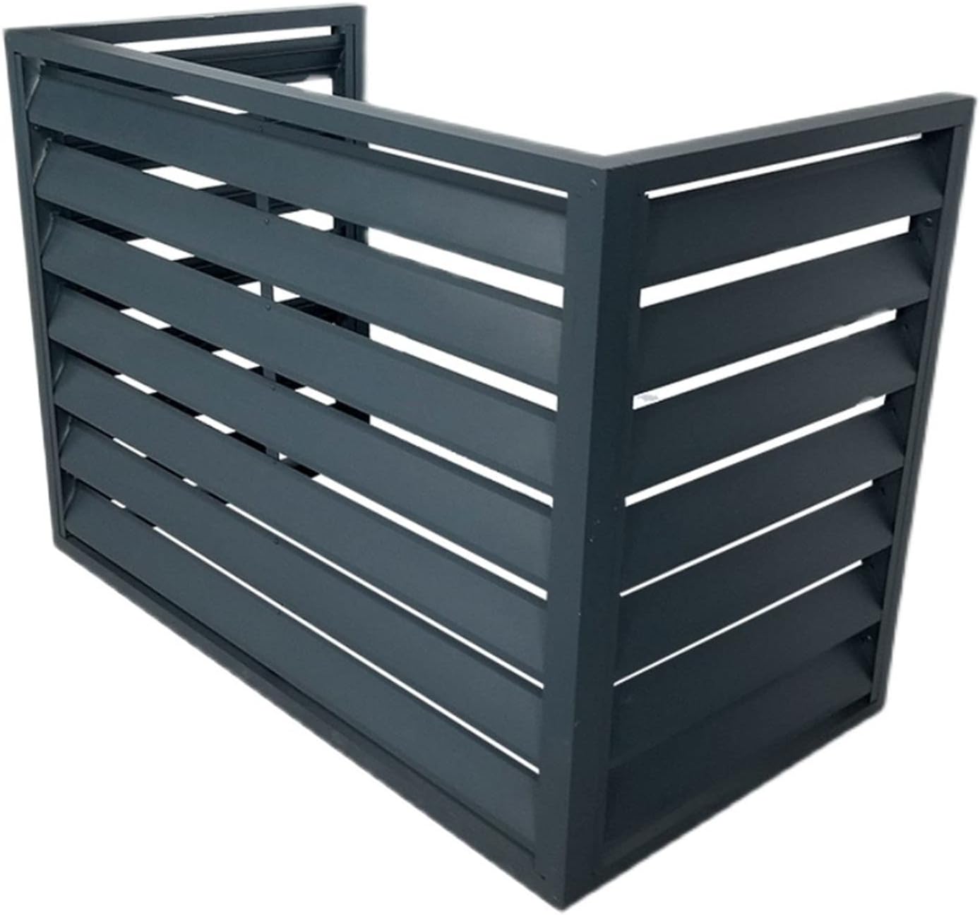 GENERIC Housse De Protection Pour Climatiseur D'extérieur – Protection En Aluminium Pour Pompe à Chaleur – Résistante Aux Intempéries – Motif Clôture à Cacher