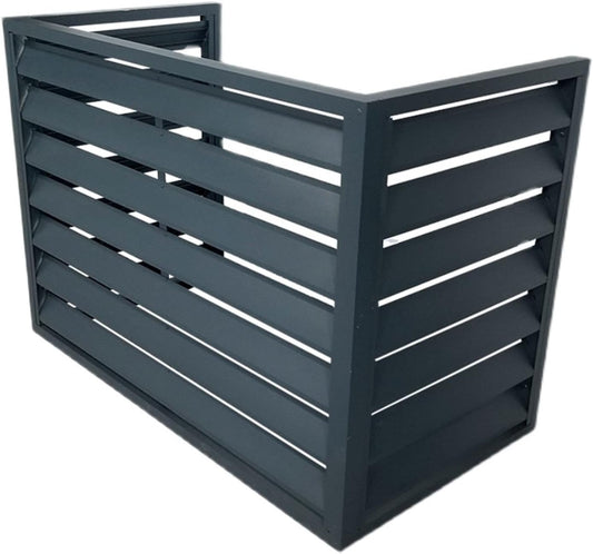 GENERIC Housse De Protection Pour Climatiseur D'extérieur – Protection En Aluminium Pour Pompe à Chaleur – Résistante Aux Intempéries – Motif Clôture à Cacher