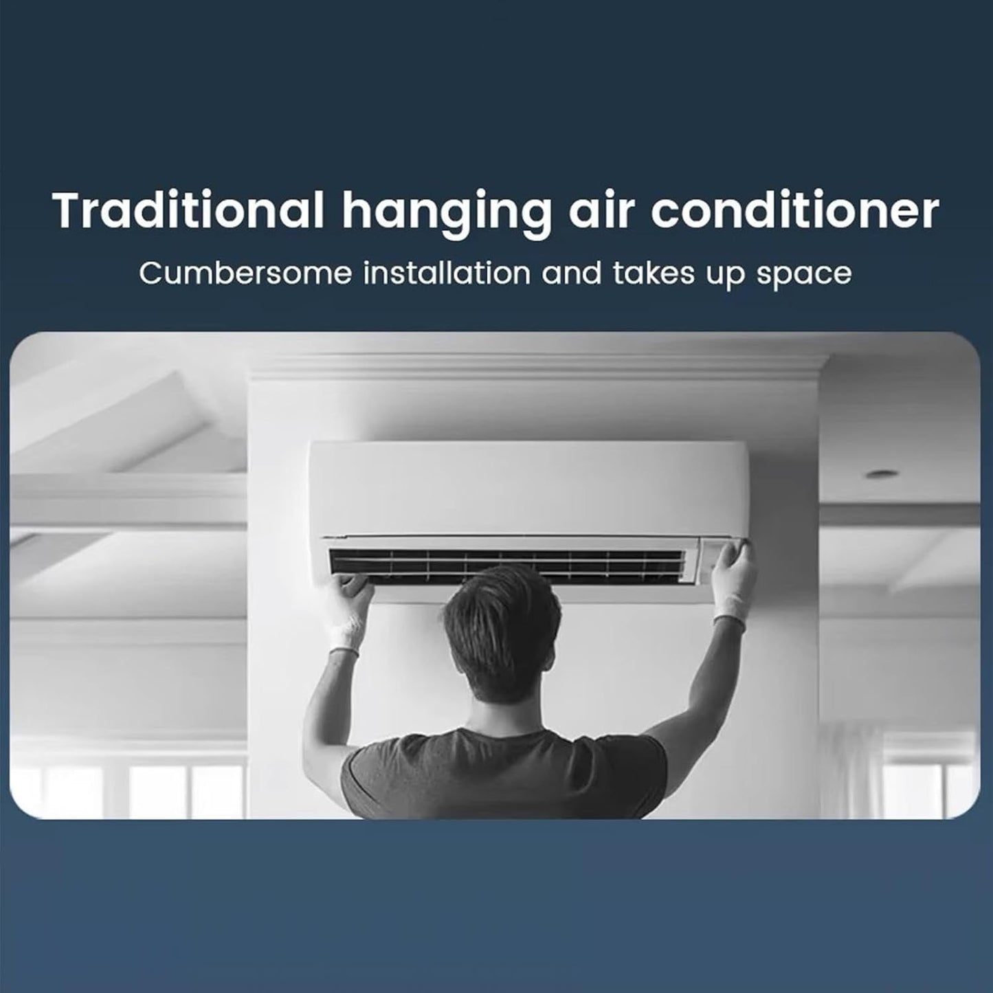  Ventilateur De Refroidissement À Air Mural Portable, Ventilateur De Refroidissement À Trois Vitesses, Refroidisseur D'espace Sans Fil, Pour La Cuisine, La Maison, La Table