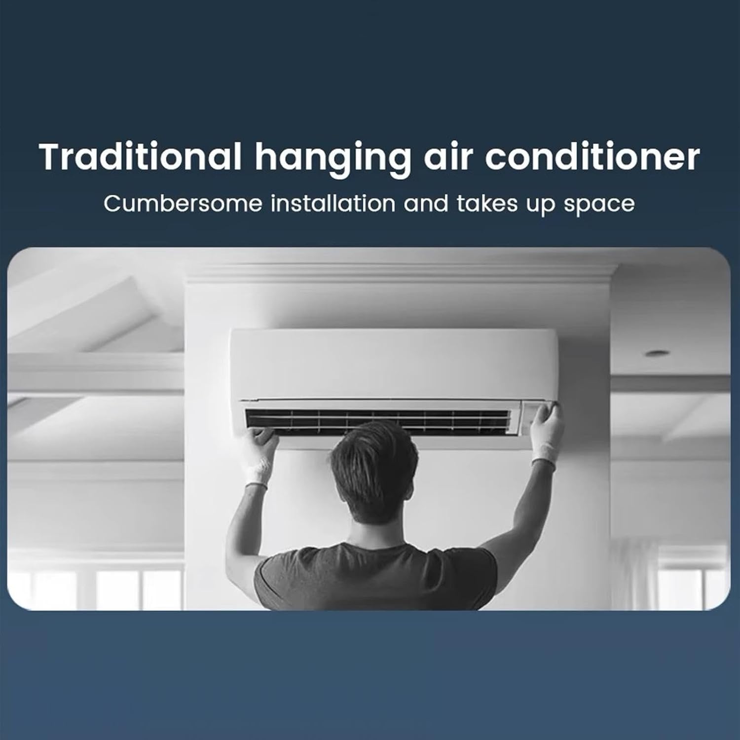  Ventilateur De Refroidissement À Air Mural Portable, Ventilateur De Refroidissement À Trois Vitesses, Refroidisseur D'espace Sans Fil, Pour La Cuisine, La Maison, La Table