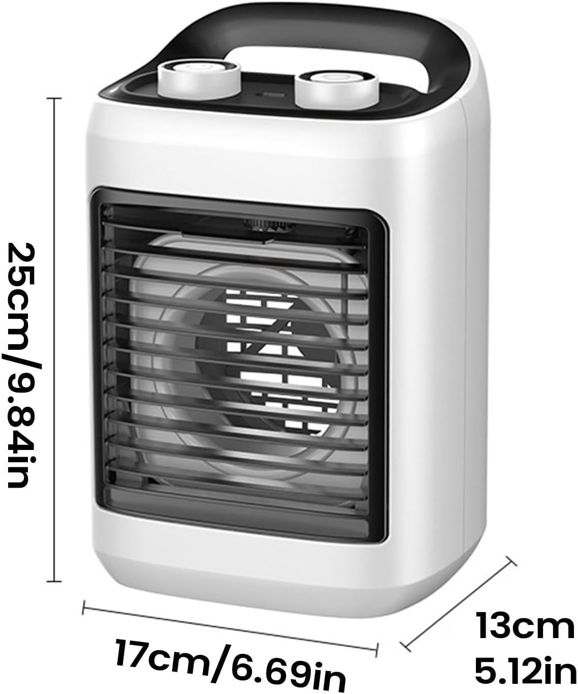 GENERIC Ventilateur Portable Pour Climatiseur - Chargement USB - Grand Angle - 3 Vitesses - Faible Bruit - Mini Refroidisseur D'air Portable Pour Salon, Bureau, Dortoir, Voiture, Voyage, Camping